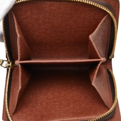 Louis Vuitton Monogram Compact Zip Bi-fold Wallet M61667 Brown PVC Leather Women's LOUIS VUITTON