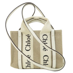 Chloé Chloe Woody Shoulder Bag Canvas Women's