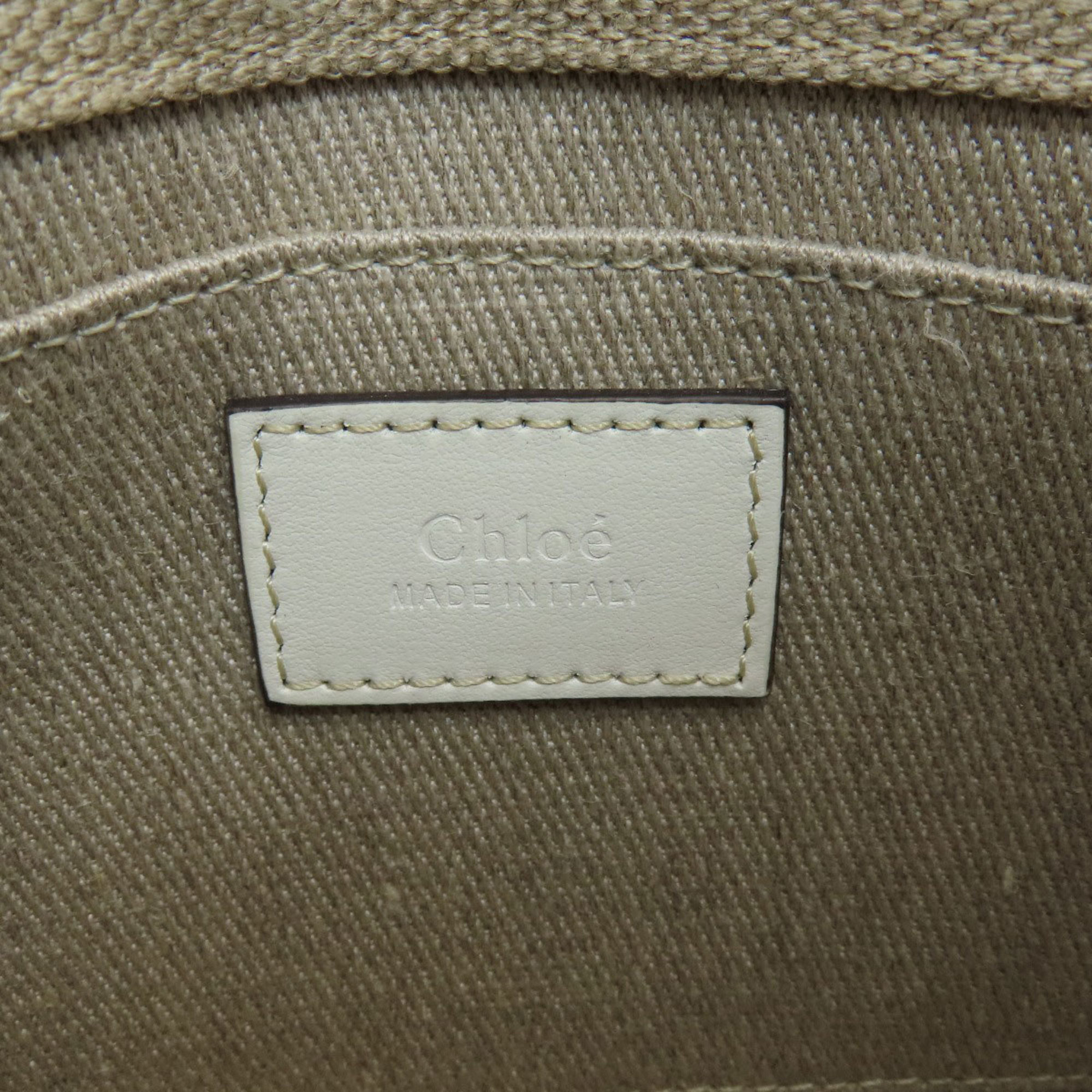 Chloé Chloe Woody Shoulder Bag Canvas Women's