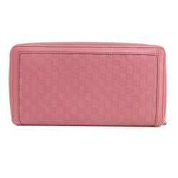 Gucci 308012 Round Microsima Long Wallet Leather Women's