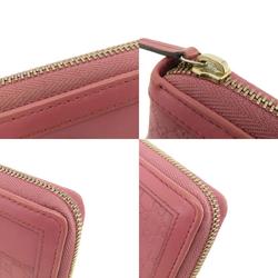 Gucci 308012 Round Microsima Long Wallet Leather Women's