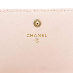 CHANEL Coco Mark Long Wallet Leather/Tweed Women's