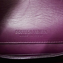 BOTTEGA VENETA Women's Bag Shoulder Handbag 2way Leather Purple Chain Compact