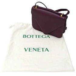 BOTTEGA VENETA Women's Bag Shoulder Handbag 2way Leather Purple Chain Compact