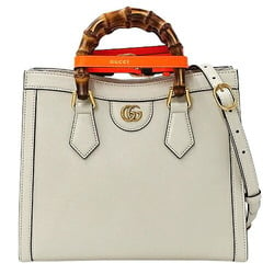 GUCCI Bags for Women Handbags Tote Shoulder 2way Diana Bamboo GG Marmont Leather White 660195