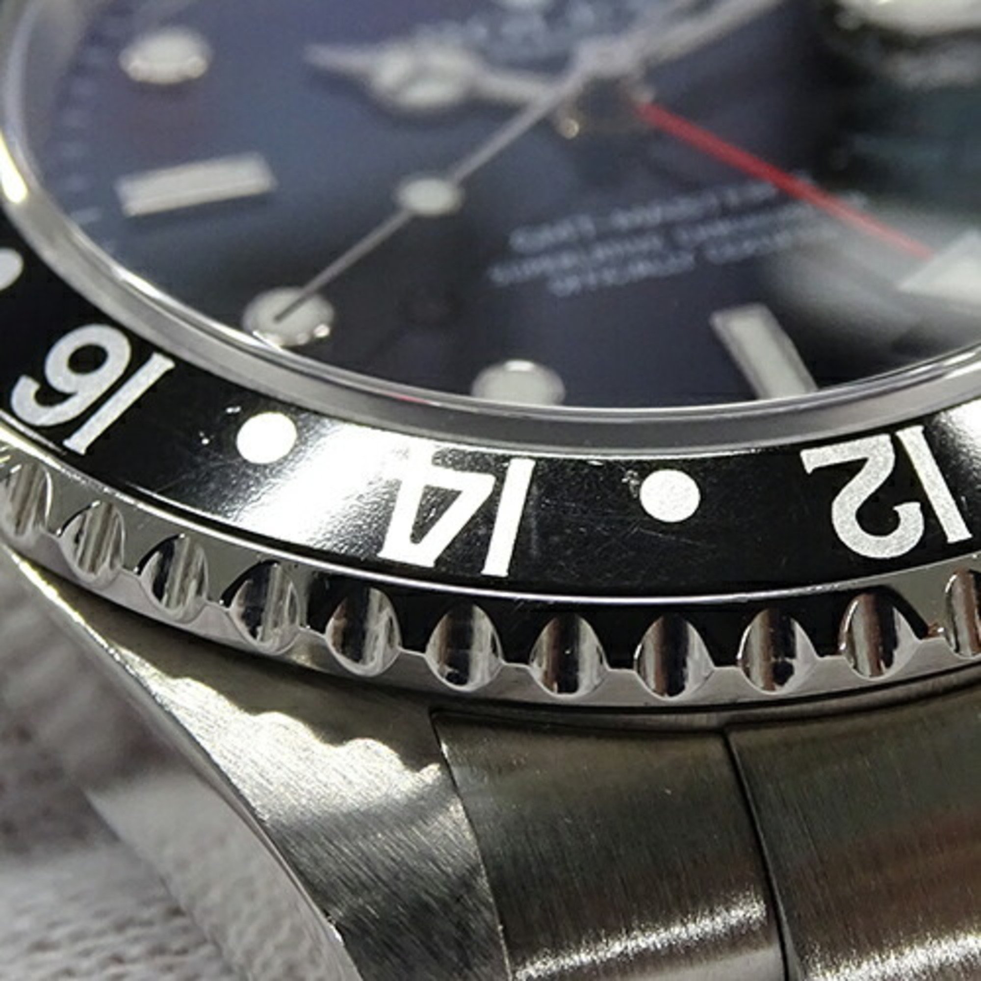 Rolex ROLEX GMT Master II 16710 K series watch for men, date, automatic, AT, stainless steel, SS, silver, black, polished