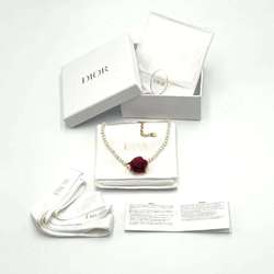 Christian Dior DIOR Women's Choker Necklace Pendant Faux Pearl