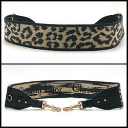 Christian Dior DIOR Women's Shoulder Strap Belt Leopard Print