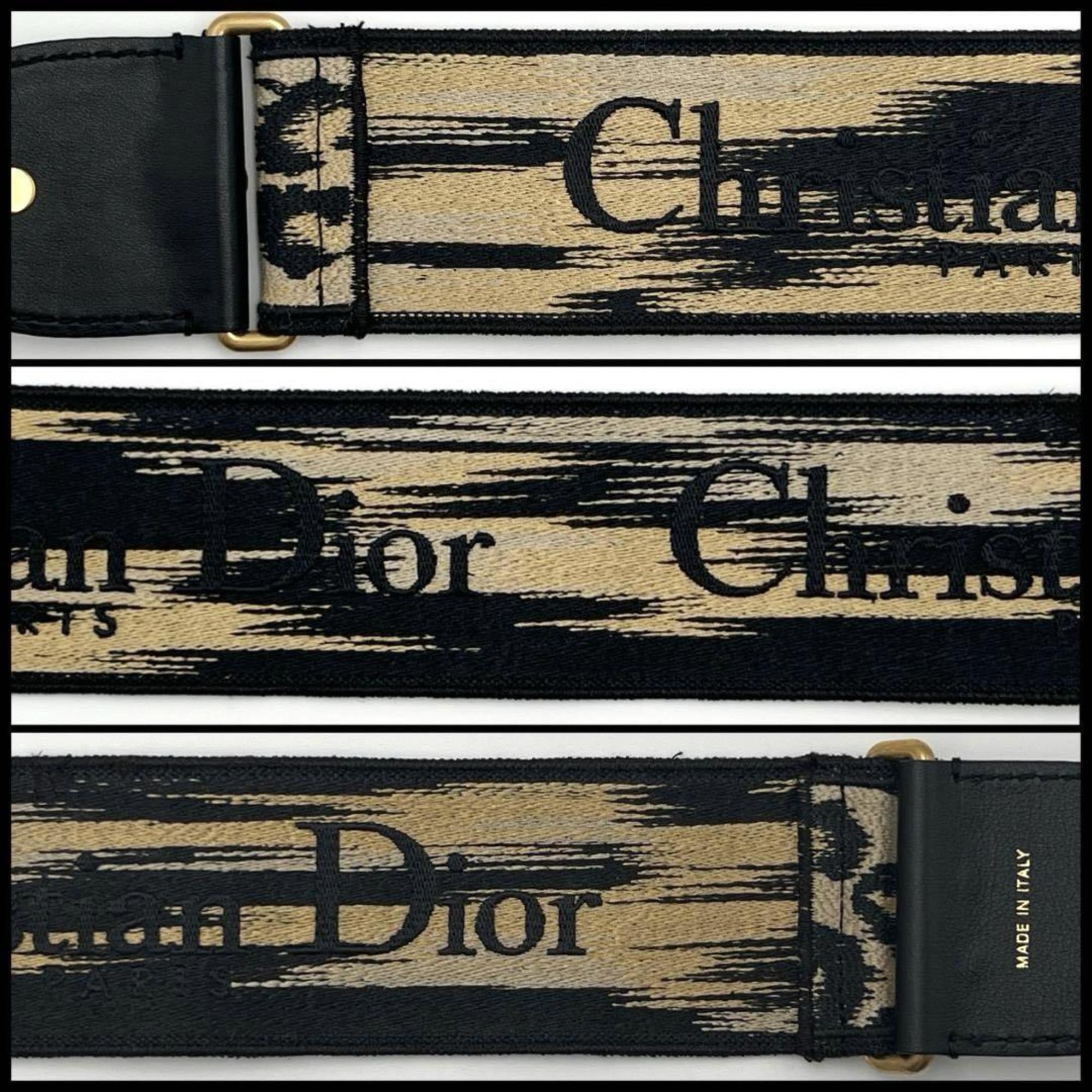 Christian Dior DIOR Women's Shoulder Strap Belt Leopard Print