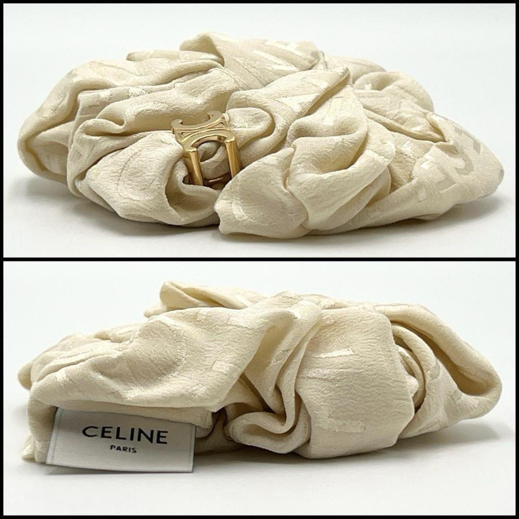 CELINE Women's Silk Scrunchie Hair Tie Hairband