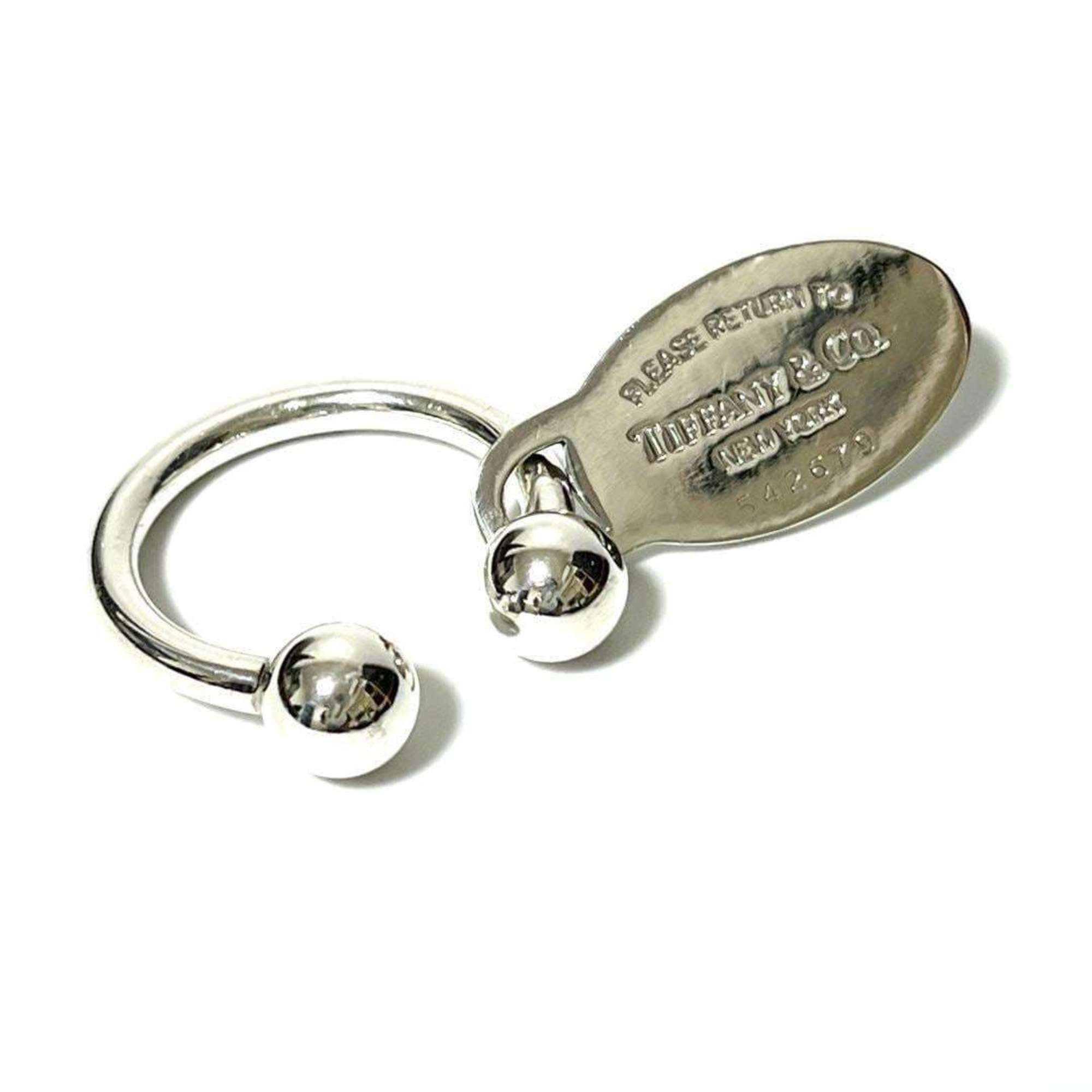 Tiffany Men's Women's Keychain Oval Tag Screwball Keyring