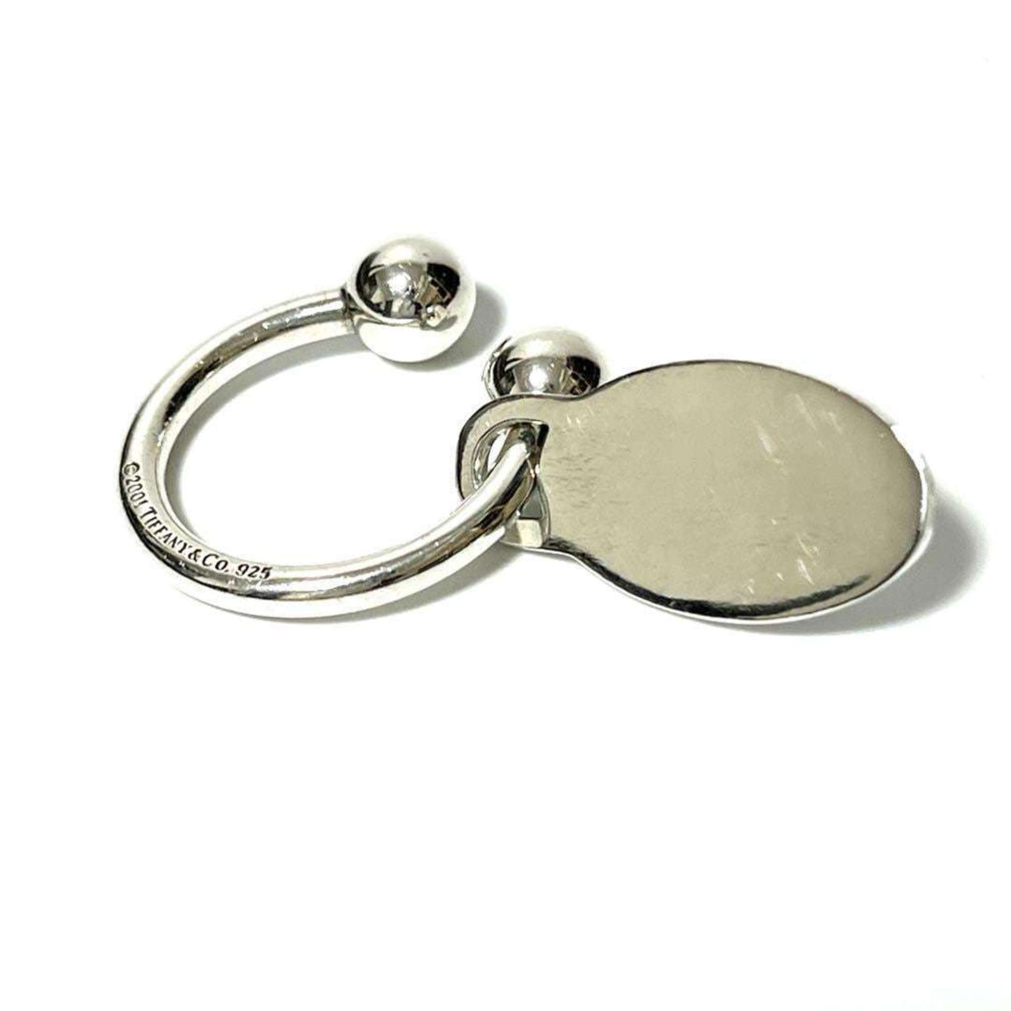 Tiffany Men's Women's Keychain Oval Tag Screwball Keyring