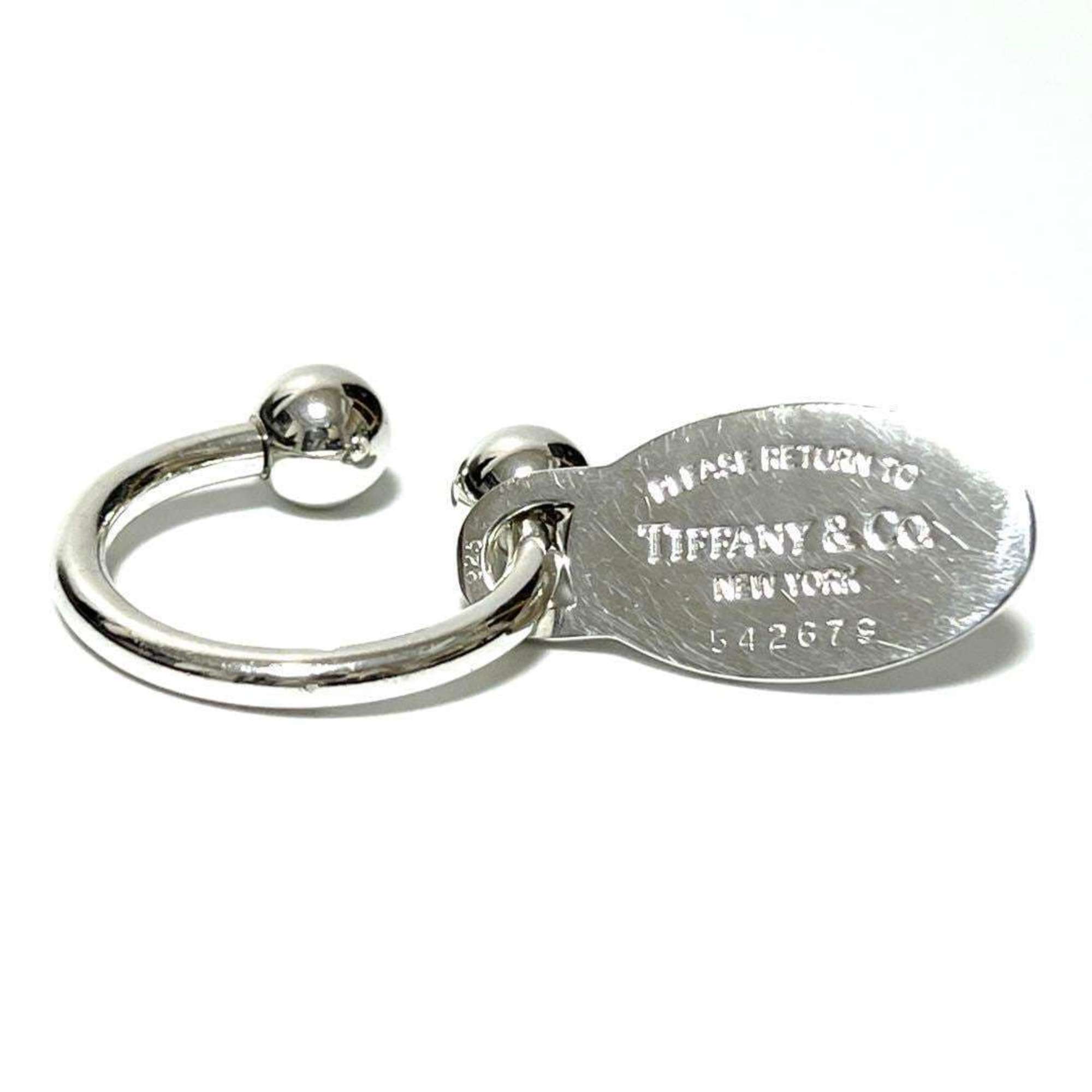 Tiffany Men's Women's Keychain Oval Tag Screwball Keyring