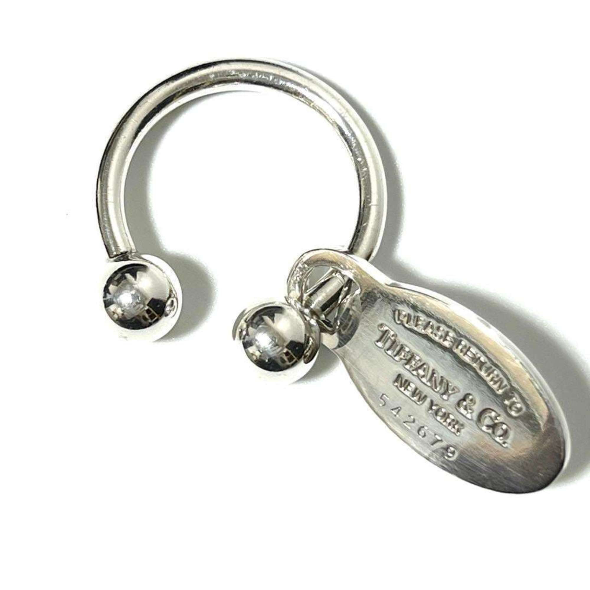 Tiffany Men's Women's Keychain Oval Tag Screwball Keyring