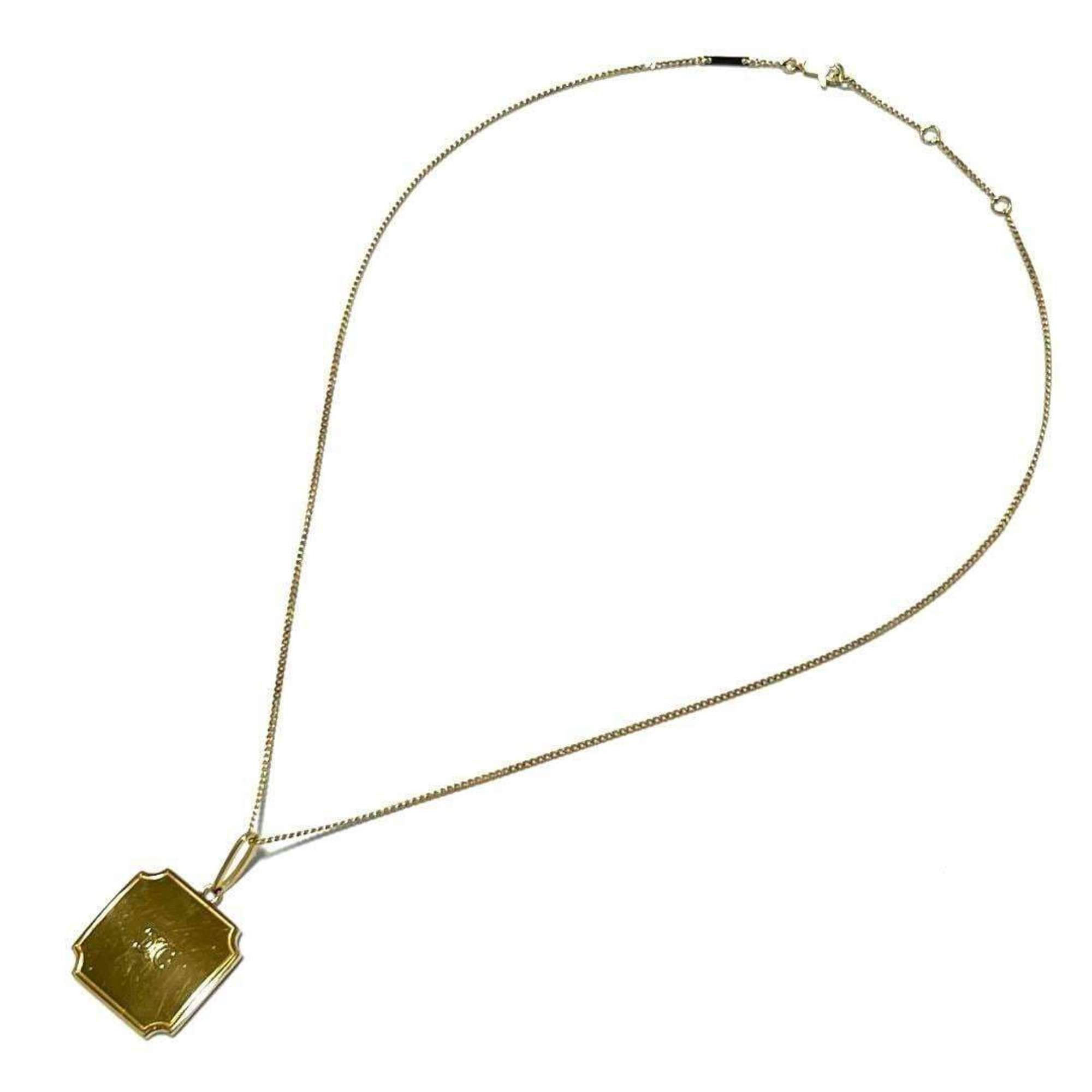 CELINE Women's Triomphe Plate Pendant Necklace