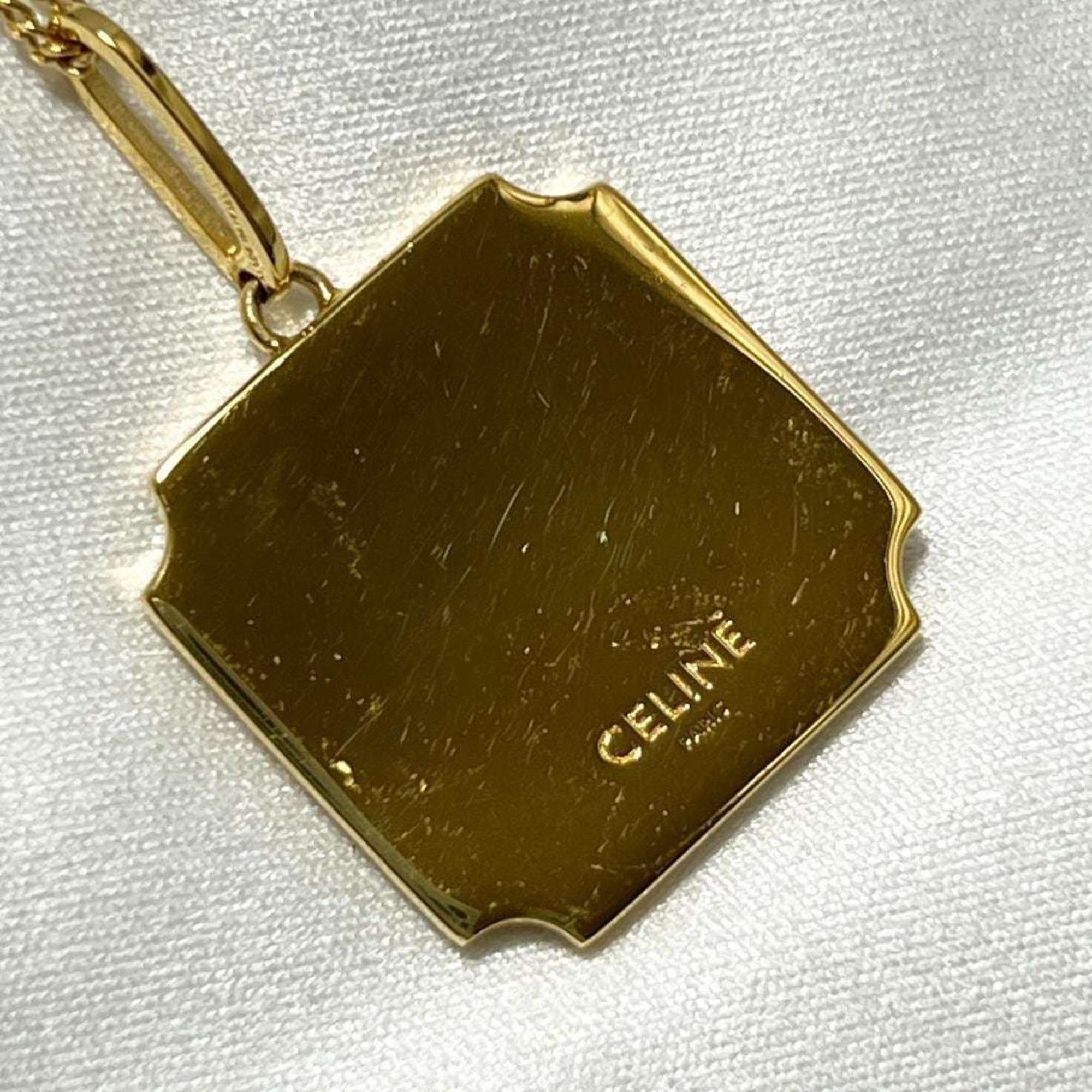 CELINE Women's Triomphe Plate Pendant Necklace