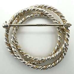 Tiffany Women's Brooch Pin Combi Twist Silver Circle Vintage