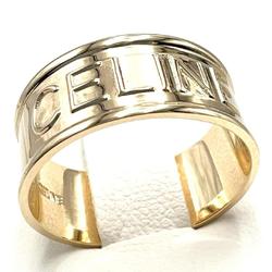 CELINE Logo Ring, 18K Yellow Gold