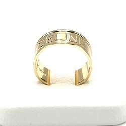 CELINE Logo Ring, 18K Yellow Gold