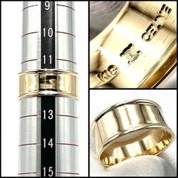 CELINE Logo Ring, 18K Yellow Gold