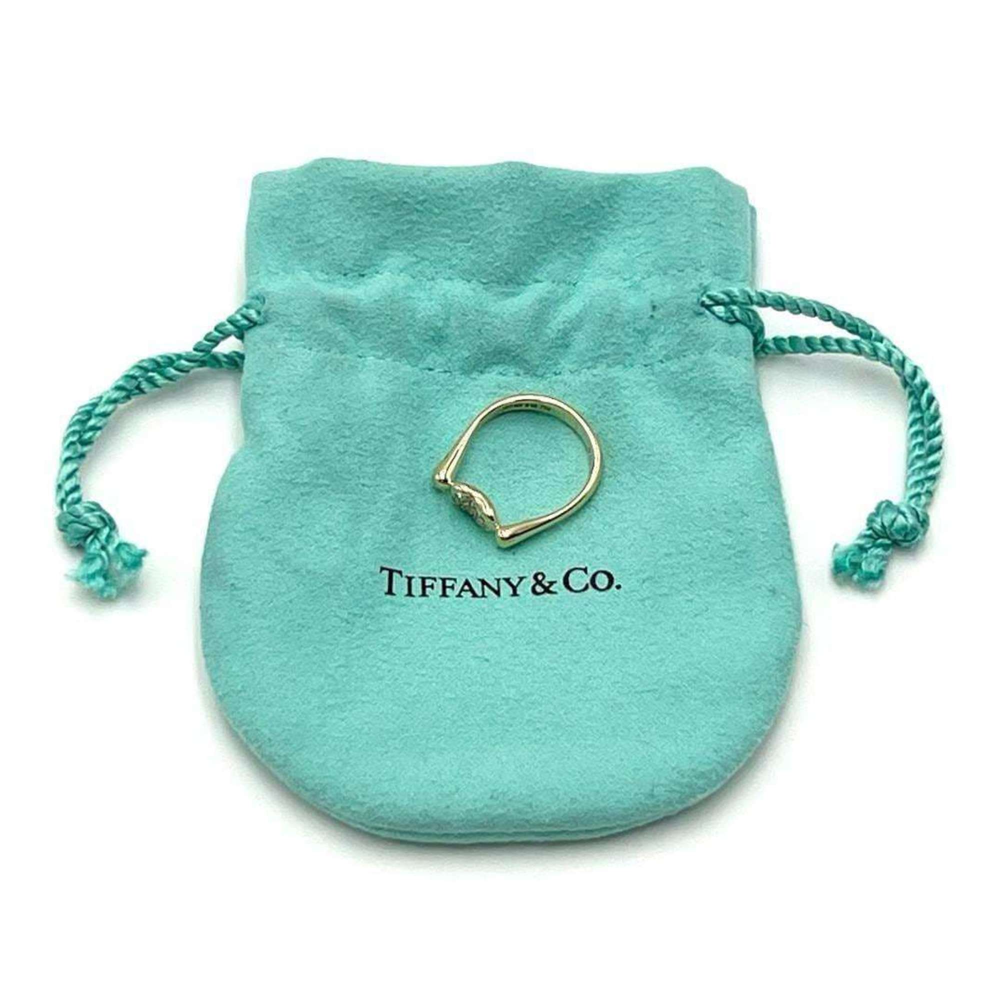 Tiffany Women's Bean Ring, Gold, K18, Diamond