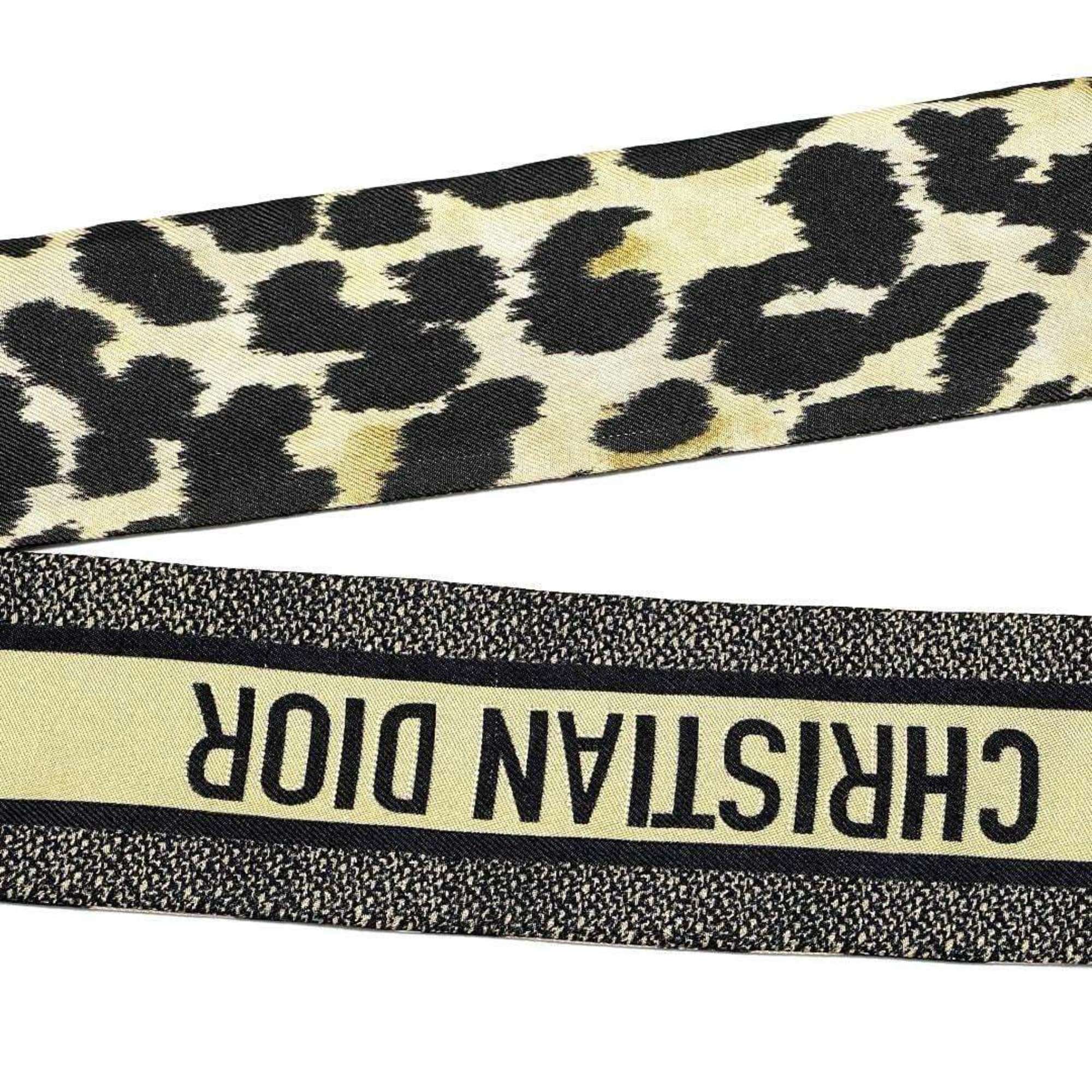 Christian Dior Dior Women's Mitza Scarf Bandana Leopard Print Silk