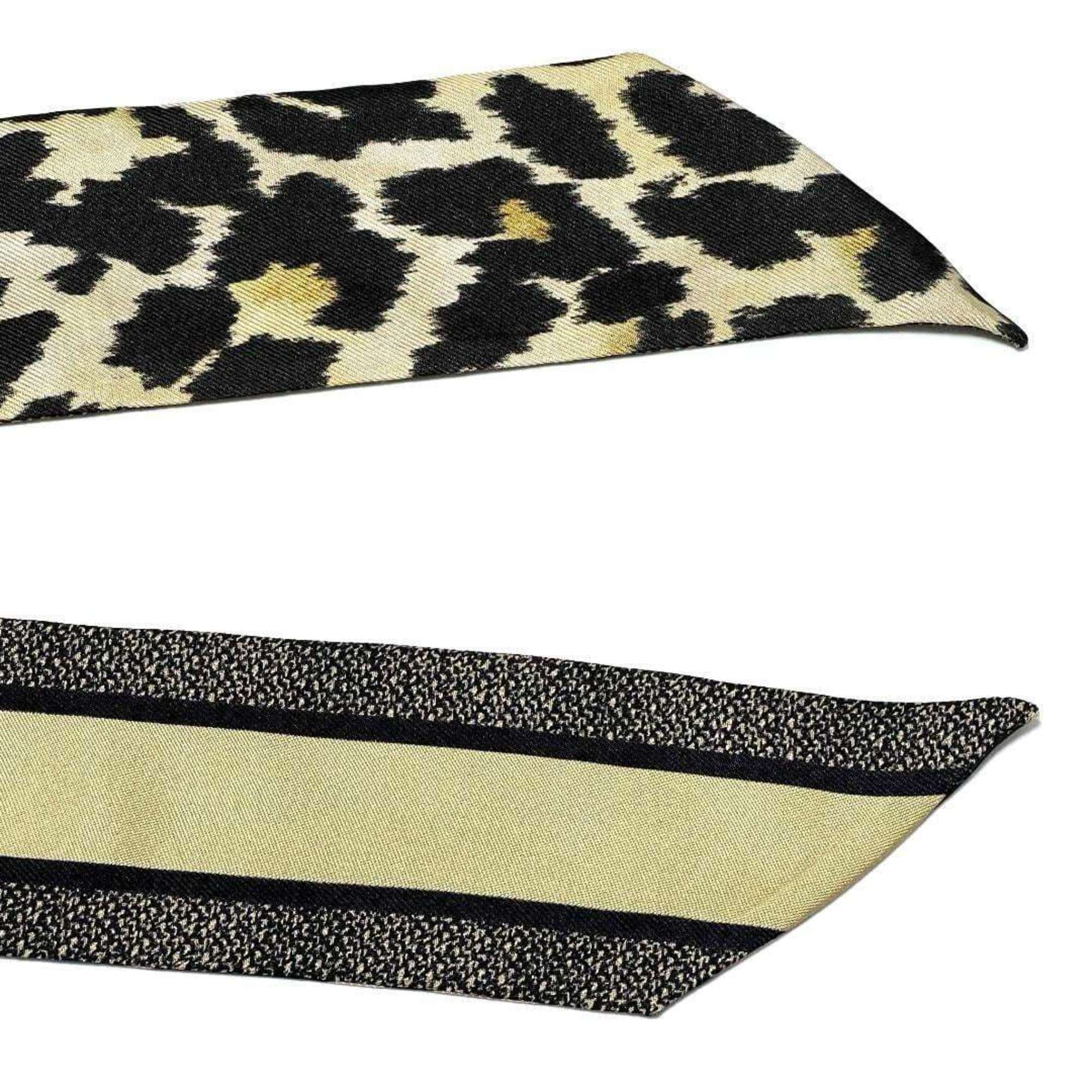 Christian Dior Dior Women's Mitza Scarf Bandana Leopard Print Silk