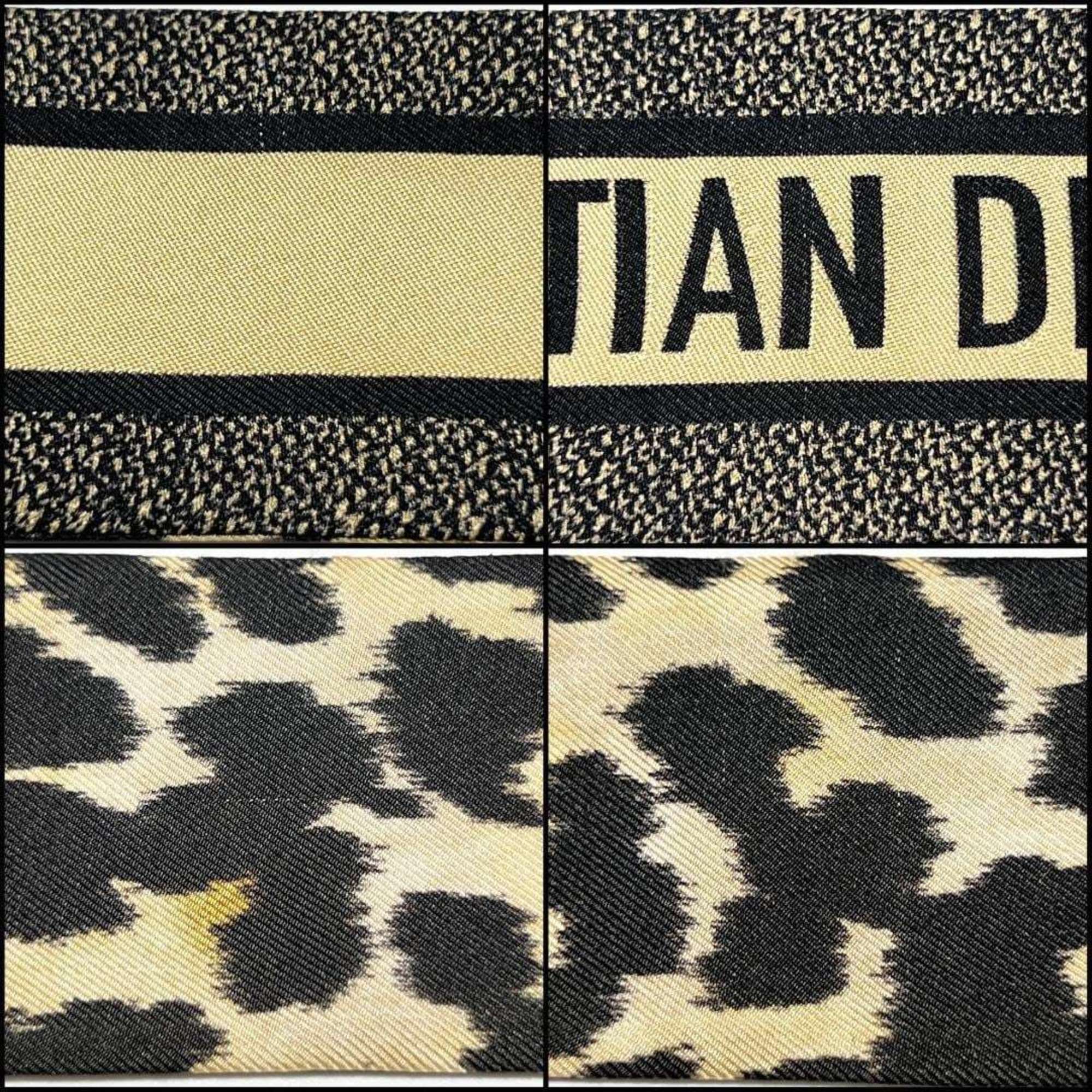 Christian Dior Dior Women's Mitza Scarf Bandana Leopard Print Silk