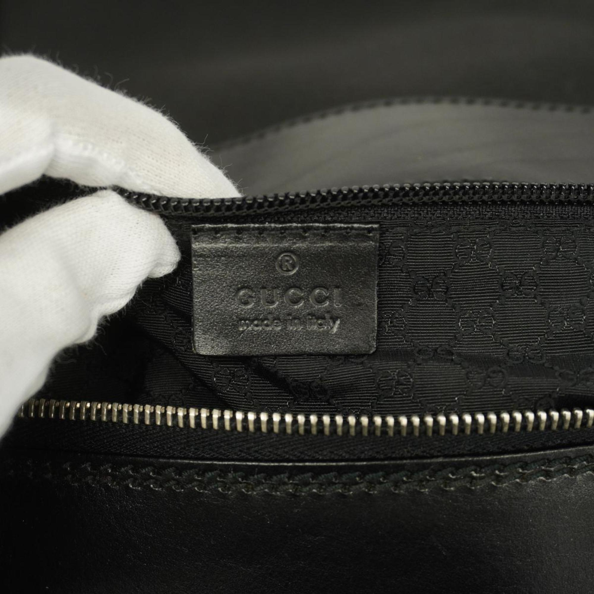 Gucci Boston Bag 012 0539 Nylon Leather Black Men's Women's