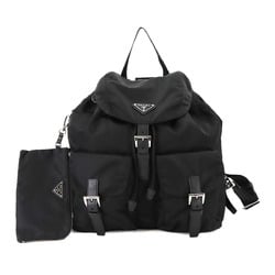 PRADA Medium Backpack, Nylon, Saffiano Leather, Nero 1BZ811 Backpack