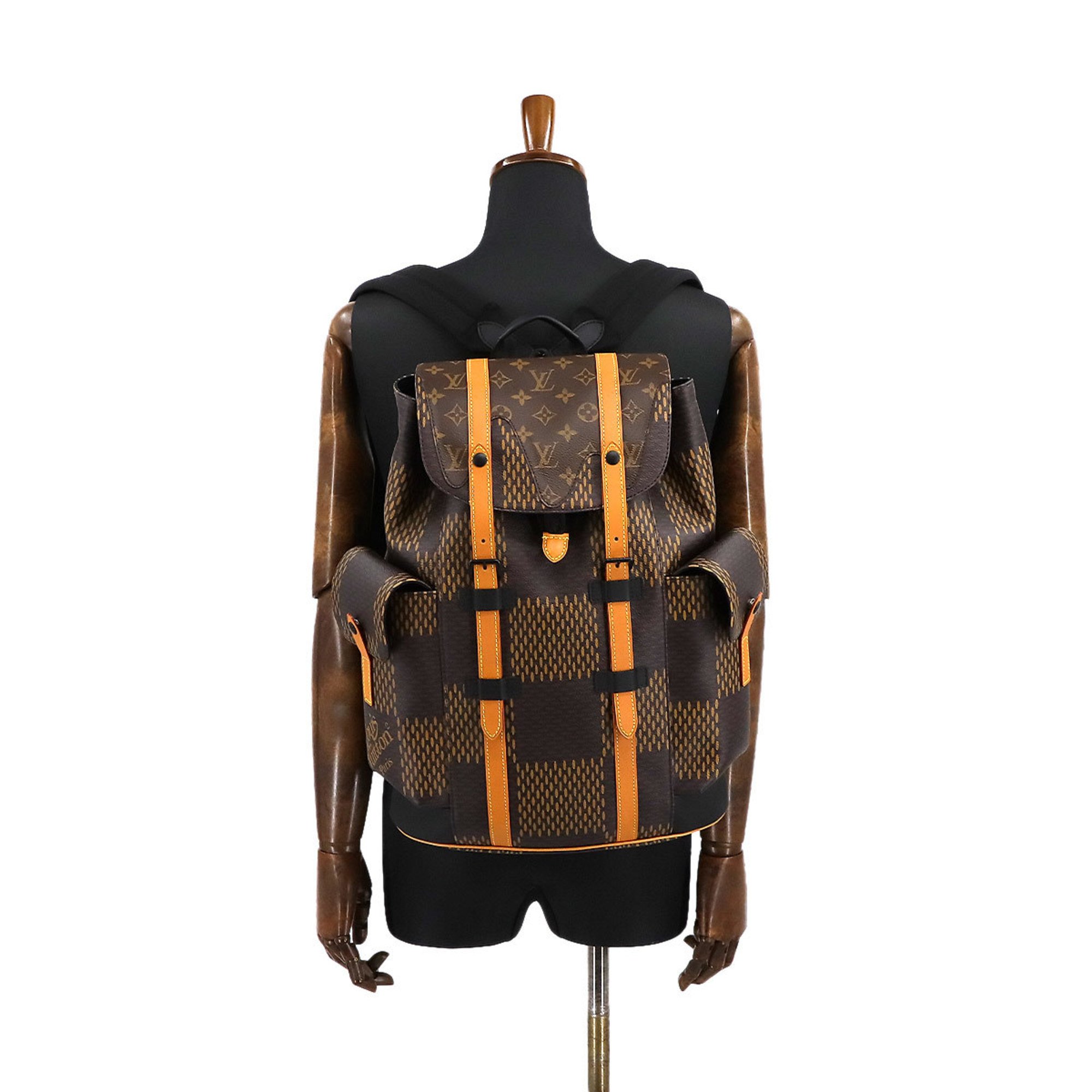 Louis Vuitton Damier Giant Monogram Christopher PM Backpack Ebene N40358 RFID