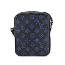 Louis Vuitton LOUIS VUITTON Monogram Record Christopher Wearable Wallet Shoulder Bag Blue Black M81854 RFID