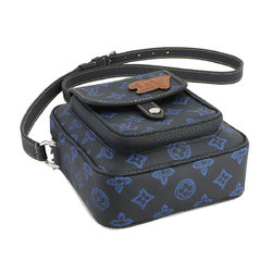 Louis Vuitton LOUIS VUITTON Monogram Record Christopher Wearable Wallet Shoulder Bag Blue Black M81854 RFID