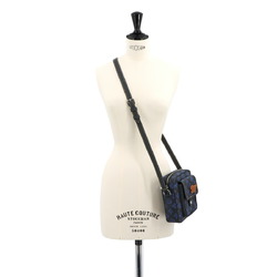 Louis Vuitton LOUIS VUITTON Monogram Record Christopher Wearable Wallet Shoulder Bag Blue Black M81854 RFID