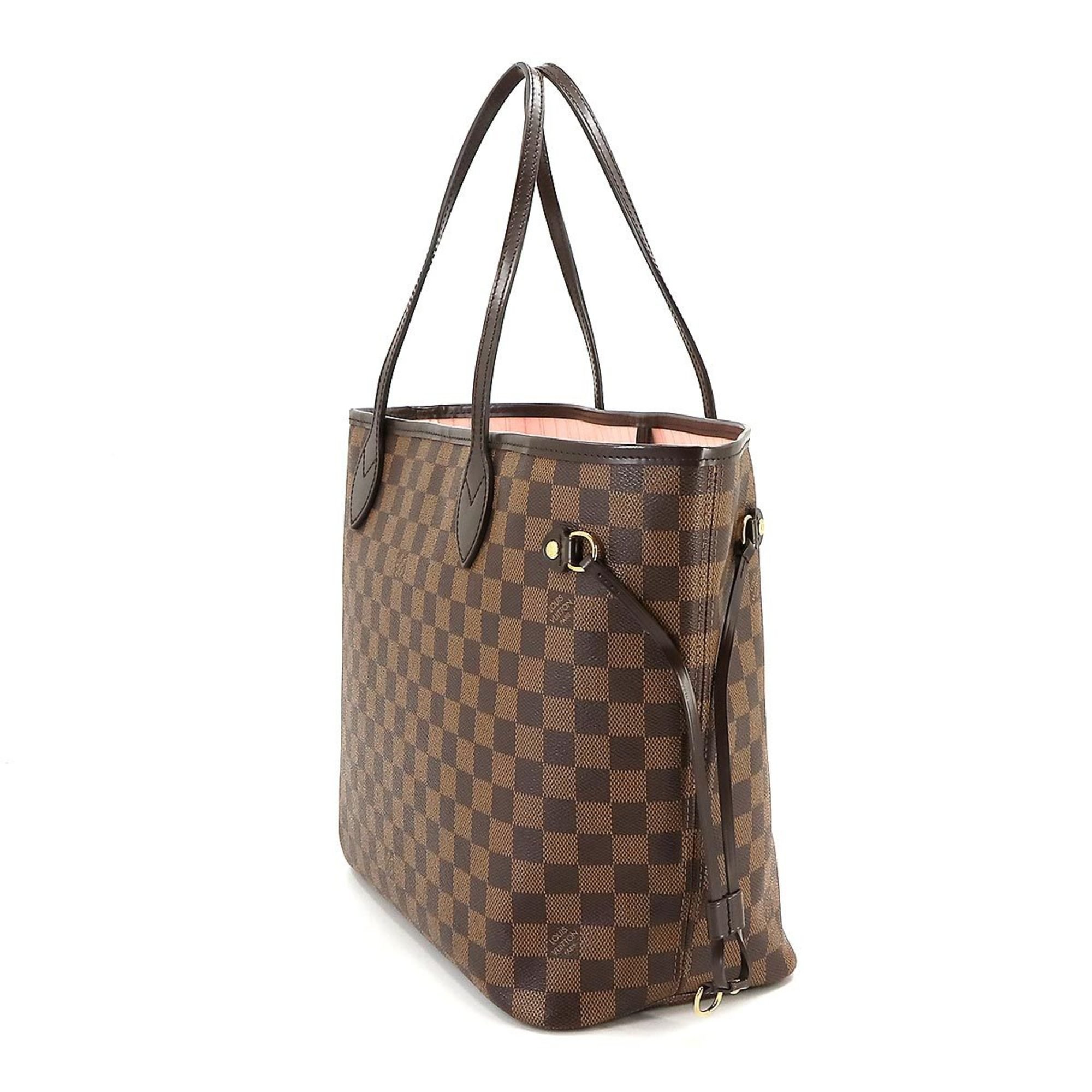 Louis Vuitton Damier Neverfull MM Ebene Rose Ballerine N41603 RFID