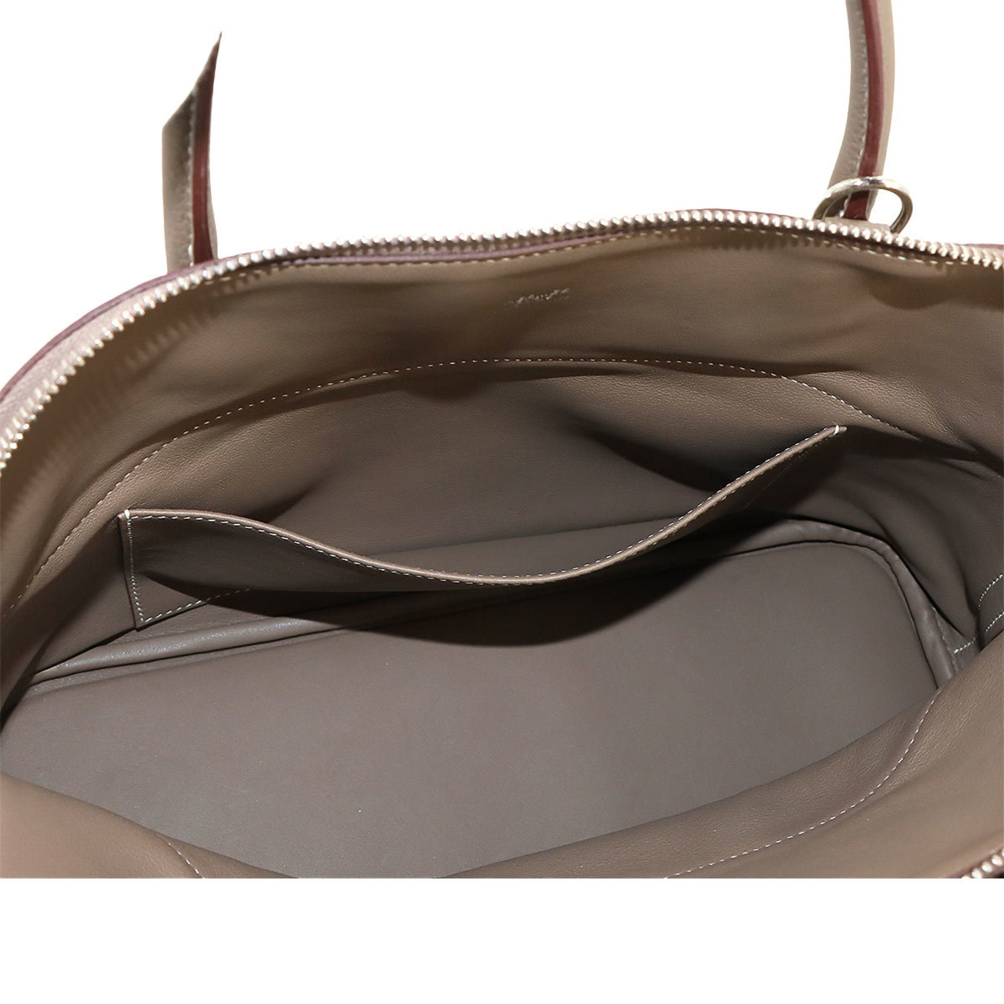 Hermes Bolide 31 2way hand shoulder bag, Taurillon Clemence Etoupe, A stamp, silver hardware,