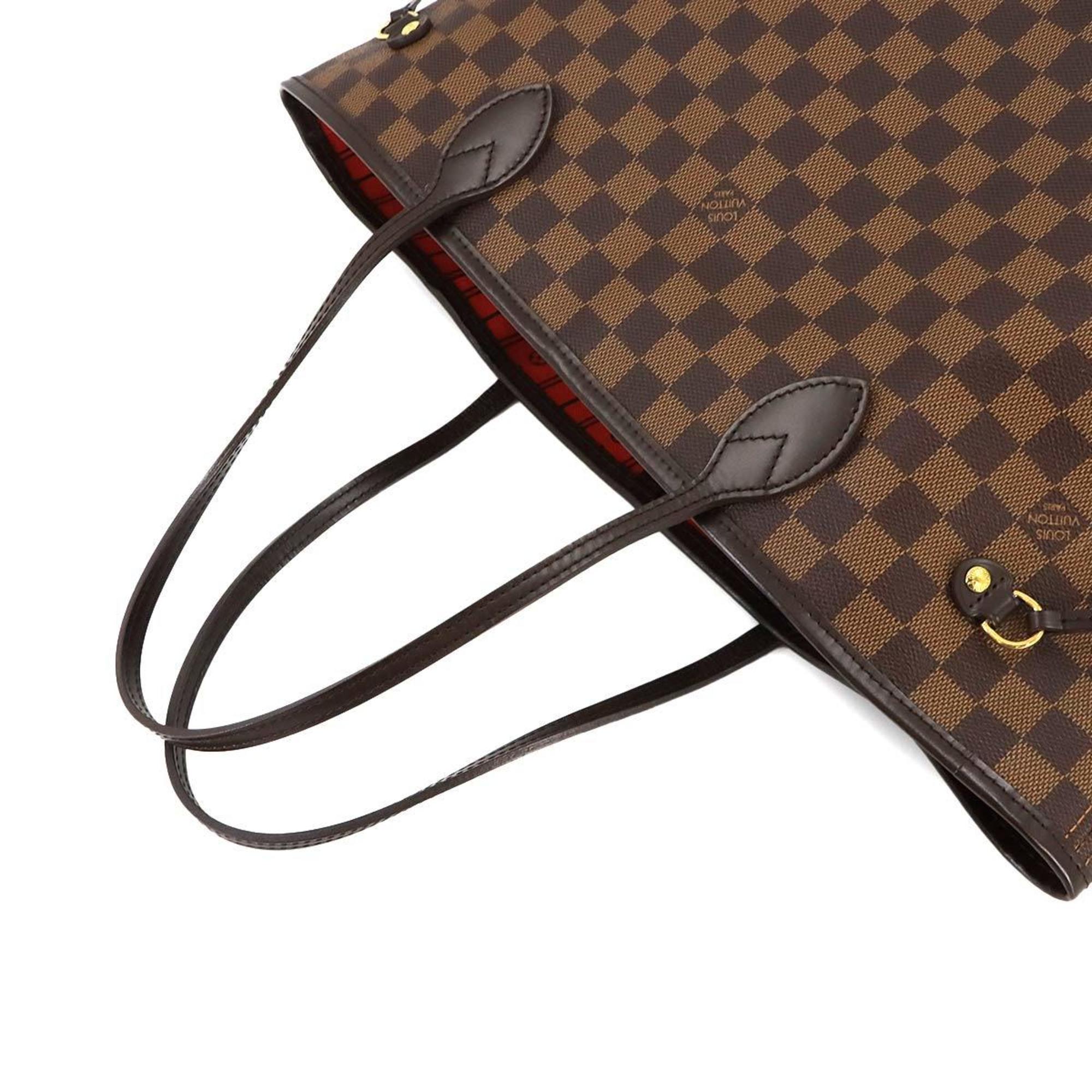 Louis Vuitton Damier Neverfull MM Ebene Cerise N51105 Brown