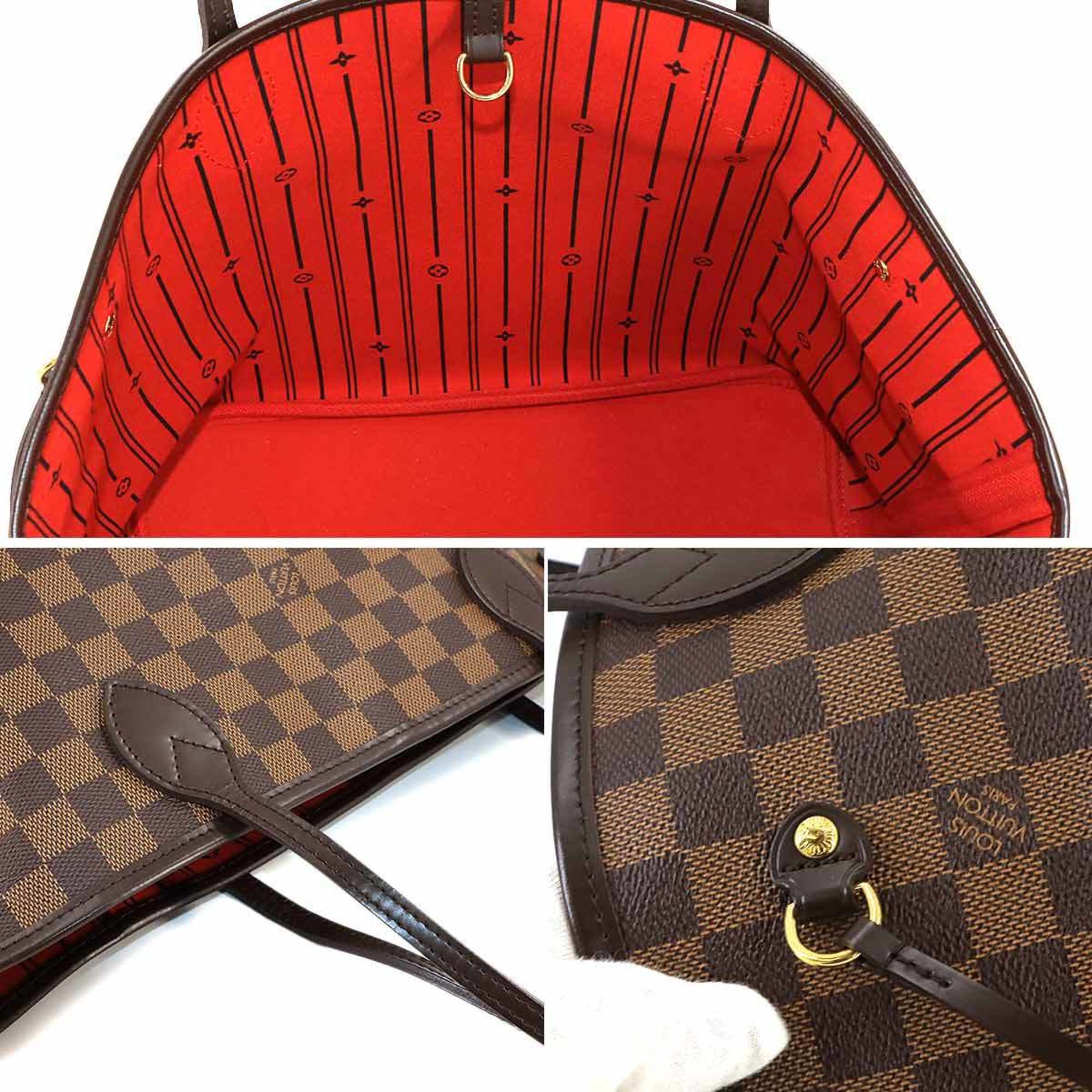 Louis Vuitton Damier Neverfull MM Ebene Cerise N51105 Brown