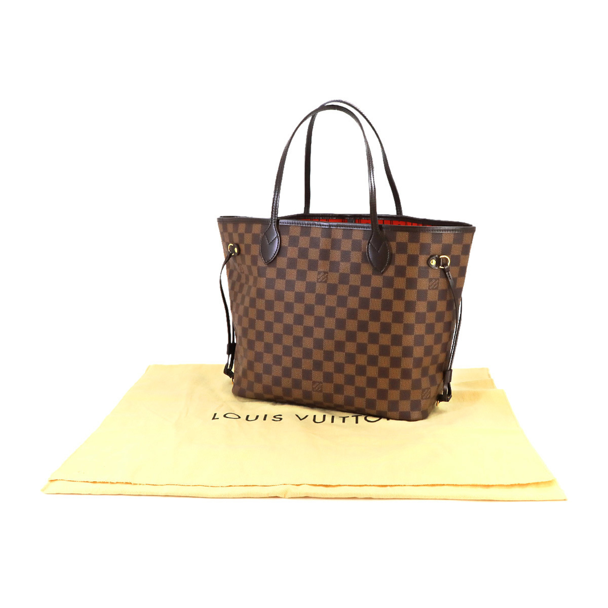 Louis Vuitton Damier Neverfull MM Ebene Cerise N51105 Brown