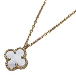 Van Cleef & Arpels Sweet Alhambra Necklace for Women, 750YG Mother of Pearl, Yellow Gold, VCARF69100, Polished