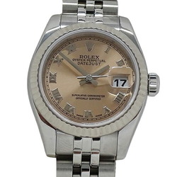 Rolex ROLEX Datejust 179174 D serial number watch ladies automatic AT stainless steel SS white gold WG silver pink Roman overhauled and polished