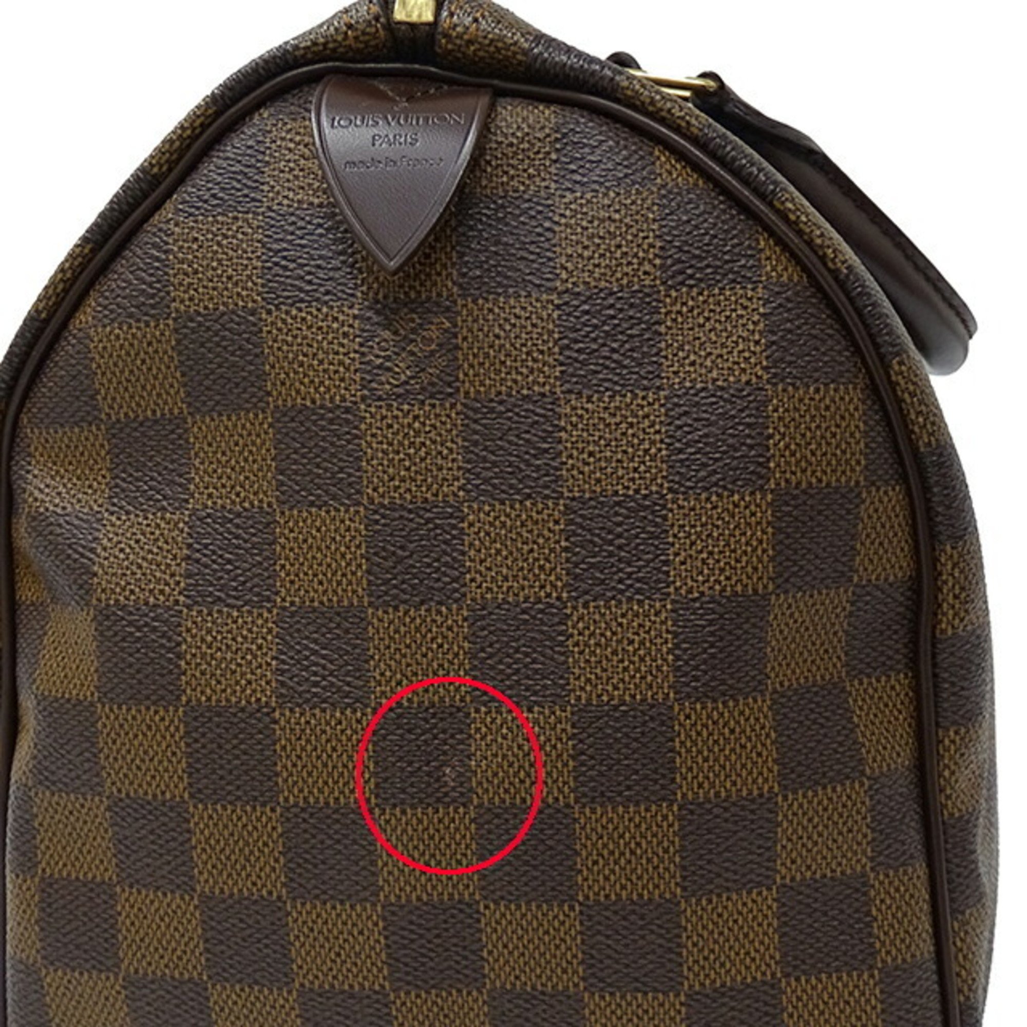 Louis Vuitton LOUIS VUITTON Bag Damier Women's Handbag Speedy 30 Ebene Brown M41531 Outing