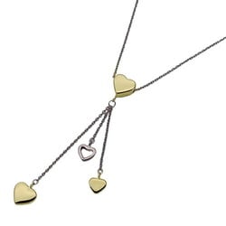 Tiffany & Co. Necklace for women, 750WG, 750YG, multi-heart drop, yellow gold, white polished