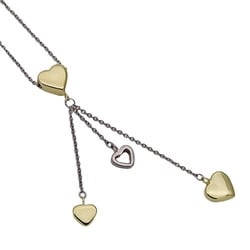 Tiffany & Co. Necklace for women, 750WG, 750YG, multi-heart drop, yellow gold, white polished