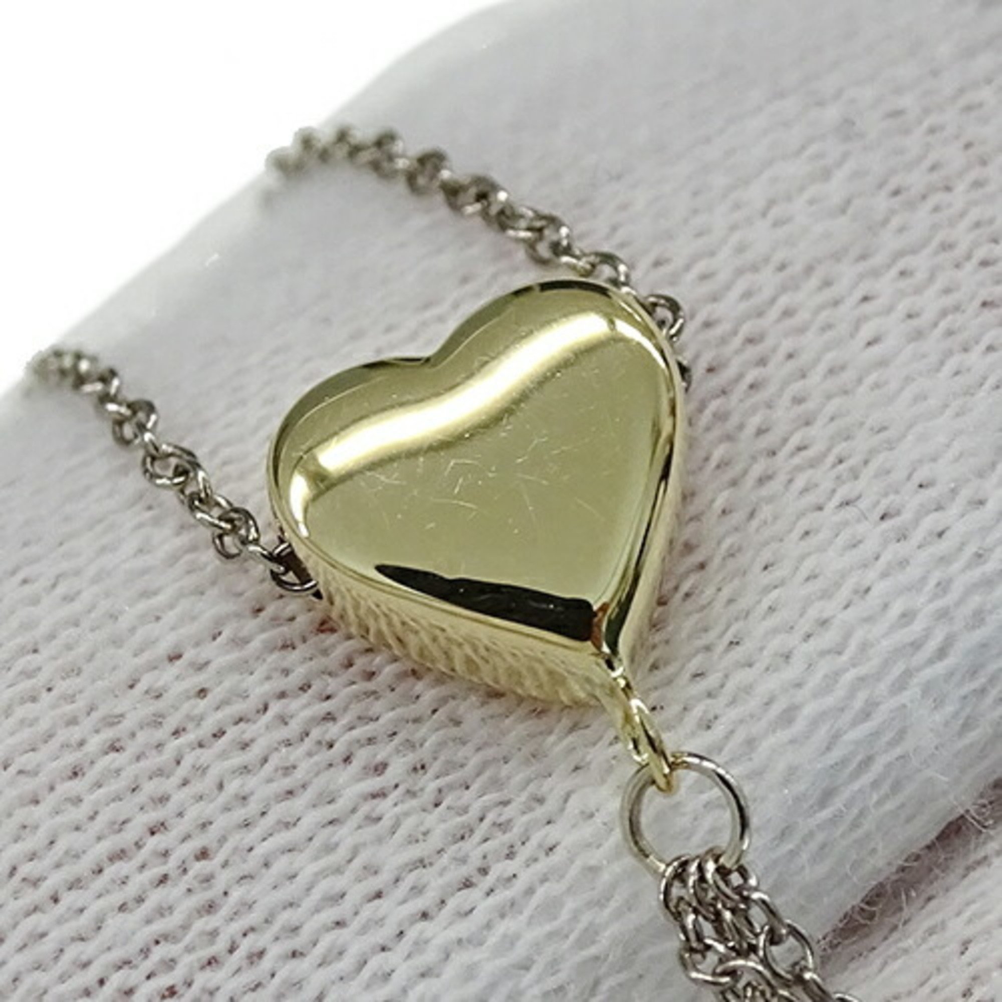 Tiffany & Co. Necklace for women, 750WG, 750YG, multi-heart drop, yellow gold, white polished