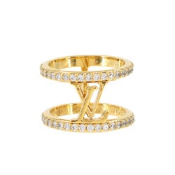LOUIS VUITTON LV Iconic Strass Ring XS Gold Rhinestone M1463X