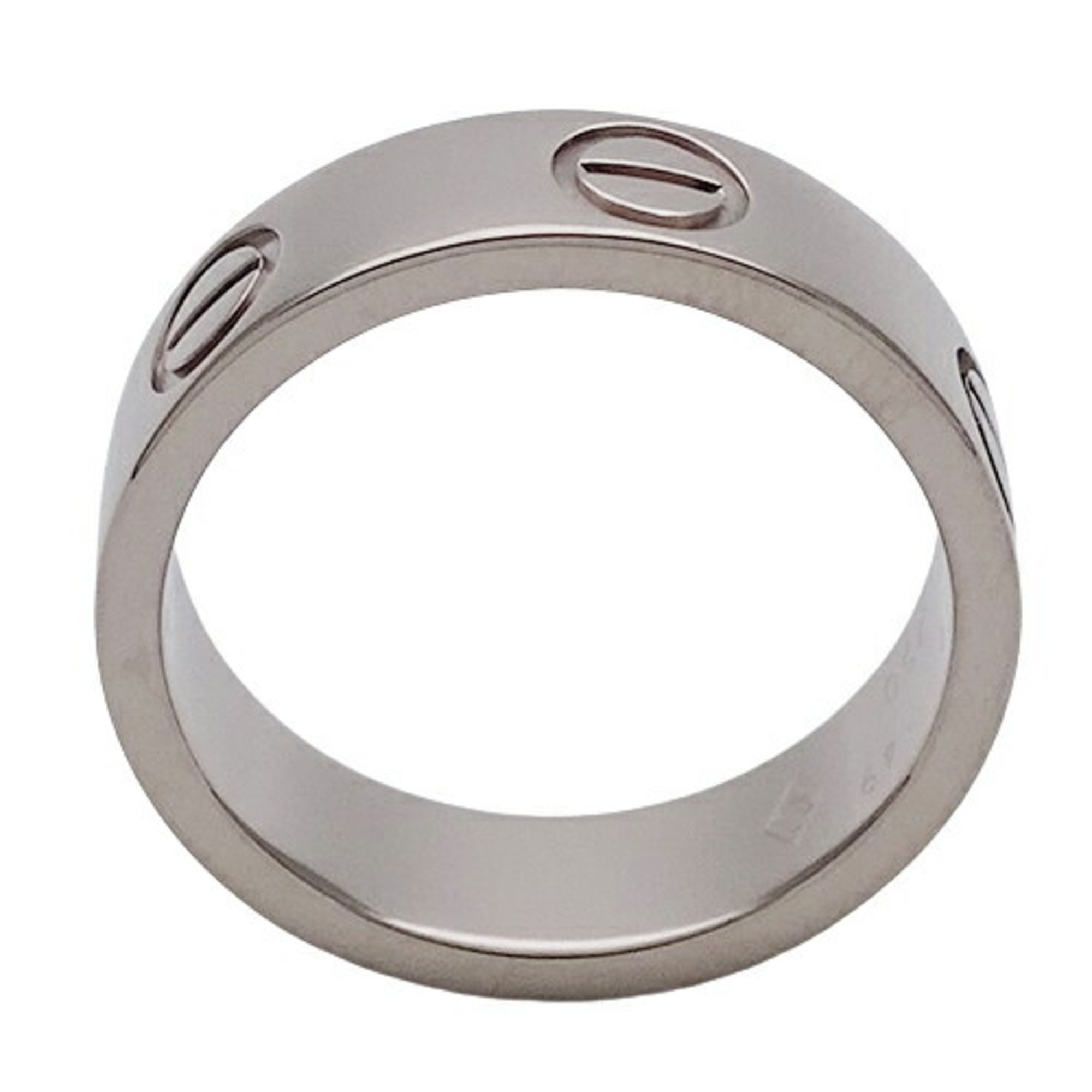 Cartier Ring for Women, 750WG, LOVE, White Gold, #49, Size 9, Polished