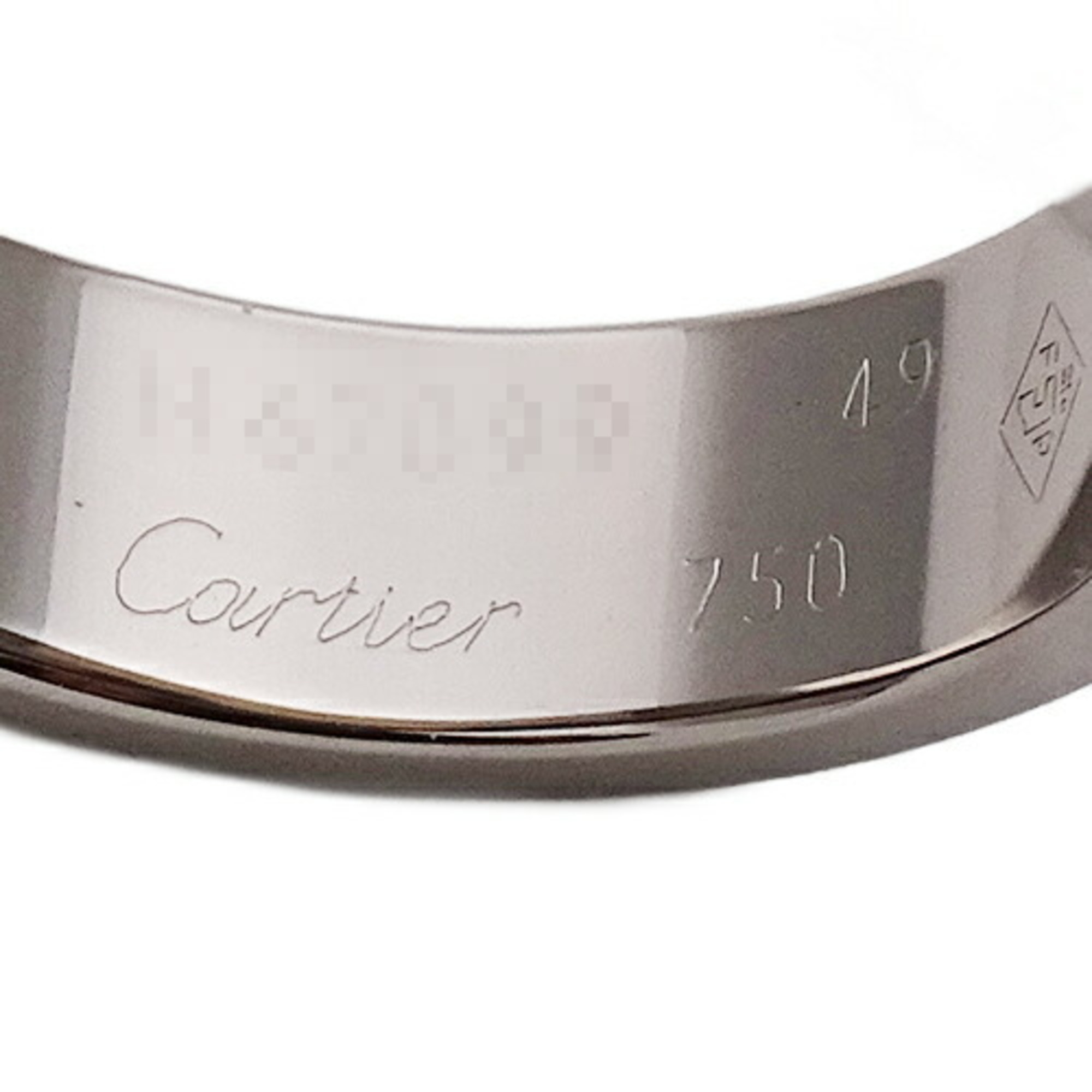 Cartier Ring for Women, 750WG, LOVE, White Gold, #49, Size 9, Polished