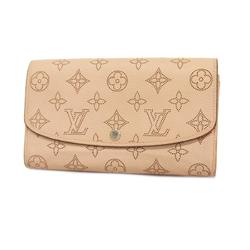 Louis Vuitton Long Wallet Mahina Portefeuille Iris M60145 Magnolia Ladies