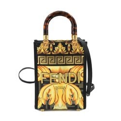 FENDI Fendace Sunshine Shopper 2way Hand Shoulder Bag Leather Multicolor 8BS051 Mini